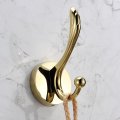 Single Robe Hook Clothes hanging Hook Solid zinc alloy Construction with Gold silver Chrome Finish fashion single wall coat hook