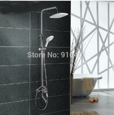 Whole Sale And Retail Promotion NEW Modern Chrome Rain Shower Faucet Single Handle Tub Mixer Tap W/ Hand Shower [Chrome Shower-2116|]