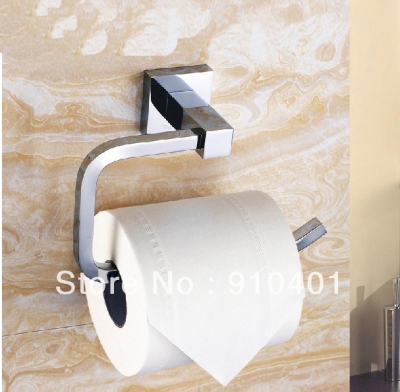 Wholesale And Retail Promotion Bathroom Square Chrome Brass Wall Mounted Toilet Paper Holder Roll Tissue Holder [Toilet paper holder-4560|]