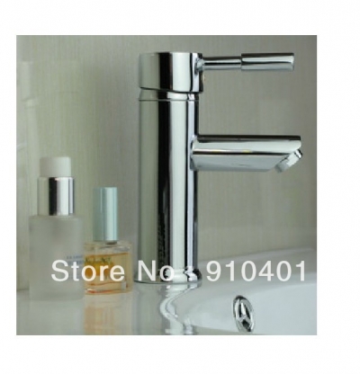 Wholesale And Retail Promotion Cheap Polished Chrome Brass Bathroom Basin Faucet Single Handle Sink Mixer Tap [Chrome Faucet-1233|]
