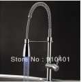 Wholesale And Retail Promotion LED Color Changing Deck Mounted Chrome Finish Kitchen Faucet Single Handle Mixer