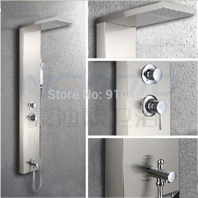 Wholesale And Retail Promotion Luxury Bath Waterfall Shower Panel Massage Jets Tub Mixer Tap With Hand Shower