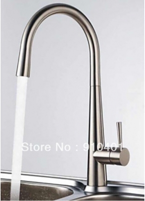 Wholesale And Retail Promotion Luxury Brushed Nickel Deck Mounted Brass Kitchen Faucet Swivel Spout Mixer Tap