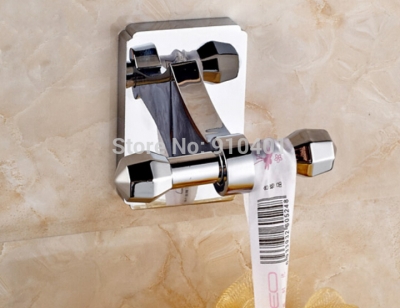Wholesale And Retail Promotion Modern Square Wall Mounted Bathroom Hooks Dual Robe Towel Hangers