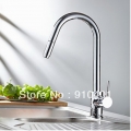 Wholesale And Retail Promotion NEW Deck Mount Chrome Kitchen Faucet Single Handle Sink Mixer Tap Swivel Spout