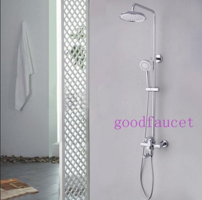 Wholesale And Retail Promotion NEW Modern Chrome Brass Bathroom Shower Faucet Rain shower Head W/Tub Mixer Tap [Chrome Shower-2163|]