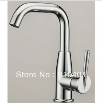 Wholesale And Retail Promotion NEW Swivel Spout Single Lever Bathroom Sink Faucet Chrome Brass Sink Mixer Tap [Chrome Faucet-1539|]