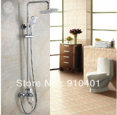 Wholesale And Retail Promotion Wall Mounted 8" Rain Shower Faucet Set Bathroom Shower Tub Faucet Chrome Finish