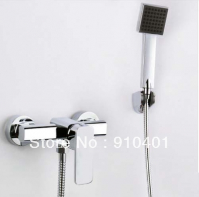 Wholesale And Retail Promotion Wall Mounted Polished Chrome Brass Bathroom Tub Faucet With Hand Shower Mixer