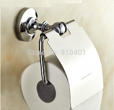 Wholesale And Retail PromotionNEW Bathroom Chrome Brass Wall Mounted Toilet Paper Holder Tissue Bar With Cover [Toilet paper holder-4706|]