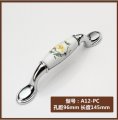 Wholesale Furniture Cabinet handle Drawer knob Kitchen handle Pull handle 12.5cm Yellow flower Classical 10pcs/lot Free shipping