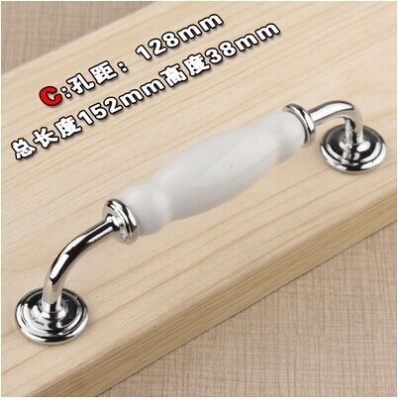Wholesale Furniture hardware Cabinet knobs and handles Drawer knobs Kitchen handles Pull handles White 10pcs/lot Free shipping
