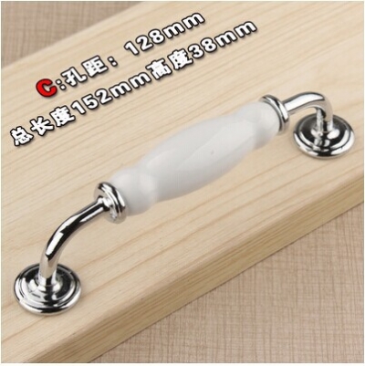 Wholesale Furniture hardware Cabinet knobs and handles Drawer knobs Kitchen handles Pull handles White 10pcs/lot Free shipping [Handle-196|]