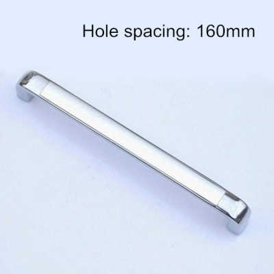Zinc Alloy Cabinet Handle Cupboard Drawer Pull Bedroom Kitchen Handle Modern Furniture Pulls Bar White 160mmHole spacing [CabinetHandle-280|]