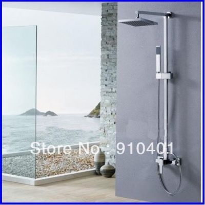 competitive price rainfall shower set with hand shower chrome brass slide bar shower LX-9051