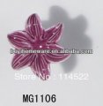 new design moulded lily flower ceramic knob handle cabinet pull kitchen cupboard knob kids drawer dresser knobs MG1106