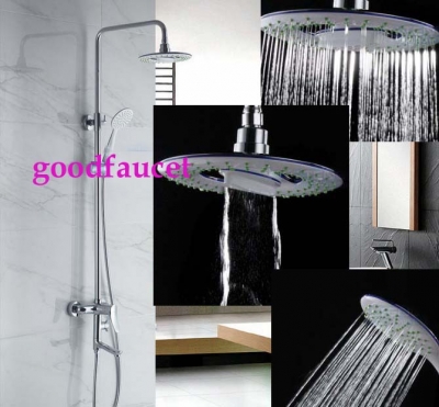 wholesale and retail Promotion Luxury Rainfall And Waterfall Bathroom Shower Mixer Faucet Set W/ Tub Faucet Tap