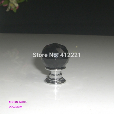 - 10 Pcs 20mm Black Crystal Glass Clear Cabinet Knob Drawer Knob Pull Handle for Kitchen Door Wardrobe Cabinet