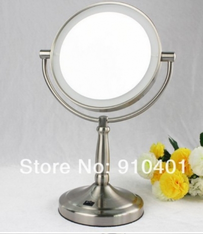 Hot-selling led light makeup mirrors desktop 7" double sided magnifying mirrors with transformer battery [Make-up mirror-3634|]