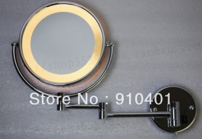 Wholesale And Retail LED Light Wall Mounted Bathroom Makeup Mirror Beauty 8 inches Magnifying Mirror Chrome Finish [Make-up mirror-3595|]