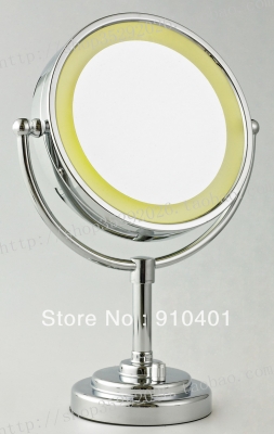 Wholesale And Retail NEW Bathroom Beauty LED Light Double Faced 8" Desktop Makeup Mirror Vanity Cosmetic Mirror
