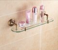 Wholesale And Retail Promotion Antique Brass Bathroom Accessories Shelf Shower Caddy Cosmetic Shelf Wall Mount
