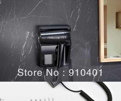 Wholesale And Retail Promotion Bathroom Hotel Wall Mounted Black Color Color Hair Drier Bathroom Hair Drier [Hand dryer Skin dryer hair dryer-2830|]