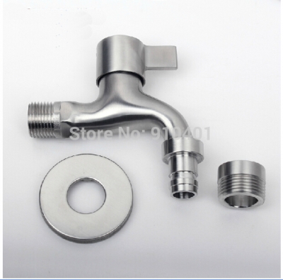Wholesale And Retail Promotion Brushed Nickel Bath Washing Machine Faucet Mop Pool Faucet Cold Water Facuet Tap