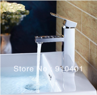 Wholesale And Retail Promotion Deck Mounted Chrome Brass Bathroom Basin Faucet Single Lever Vanity Sink Mixer [Chrome Faucet-1263|]