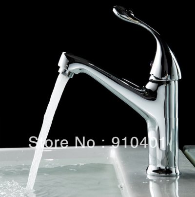 Wholesale And Retail Promotion Deck Mounted Single Handle Bathroom Basin Faucet Vanity Sink Mixer Tap Chrome [Chrome Faucet-1654|]