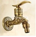 Wholesale And Retail Promotion Embossed Antique Brass Washing Machine Tap Laundry Faucet Small Faucet 1 Handle