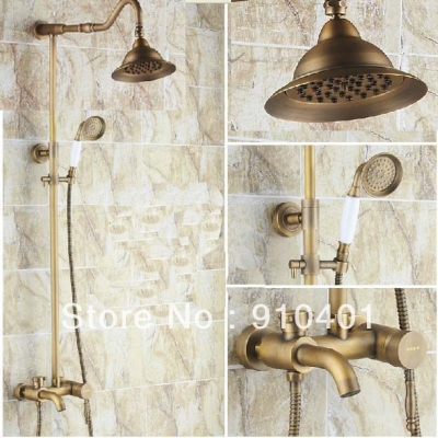Wholesale And Retail Promotion Euro Style Wall Mounted Shower Faucet Set Tub Mixer Hand Shower Antique Brass [Antique Brass Shower-558|]