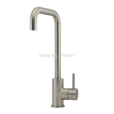 Wholesale And Retail Promotion Luxury Brushed Nickel Kitchen Faucet Single Handle Sink Mixer Tap Deck Mounted [Brushed Nickel Faucet-730|]