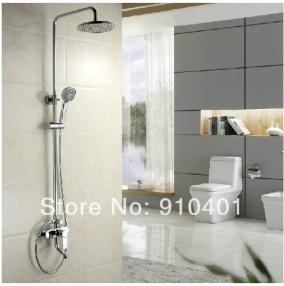 Wholesale And Retail Promotion Modern Luxury Rain Shower Faucet Set Single Handle Tub Mixer Tap W/ Hand Shower