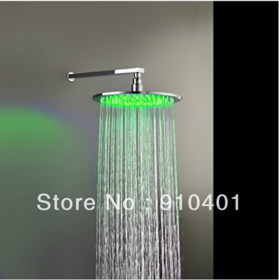 Wholesale And Retail Promotion NEW LED Color Changing Large 16" Rain Shower Faucet Head Round Style Shower Head [Shower head &hand shower-4128|]