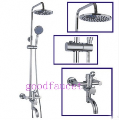 Wholesale And Retail Promotion NEW Luxury Bathroom Chrome Brass Tub & Shower Faucet 8"Shower Head Mixer Tap Set [Chrome Shower-2541|]