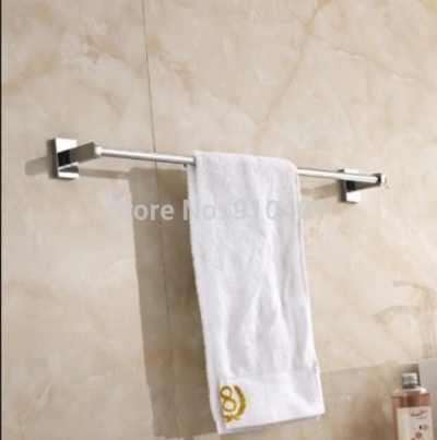 Wholesale And Retail Promotion NEW Wall Mounted Chrome Brass Bathroom Towel Rack Holder Single Towel Bar Holder [Towel bar ring shelf-4877|]