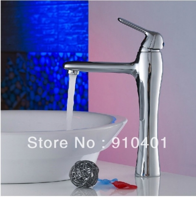 Wholesale And Retail Promotion Polished Chrome Brass Bathroom Basin Faucet Single Handle Vanity Sink Mixer Tap [Chrome Faucet-1286|]