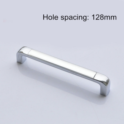 Zinc Alloy Cabinet Handle Cupboard Drawer Pull Bedroom Kitchen Handle Modern Furniture Pulls Bar White 128mmHole spacing [Cabinethandles-107|]