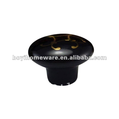 black ceramic handle kitchen cabinet knob wholesale and retail shipping discount 100pcs/lot P23 [SingleHoleKnobs-518|]