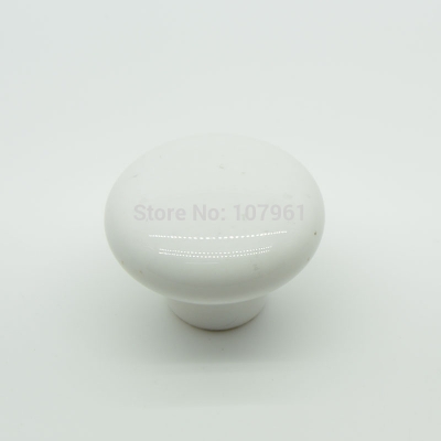 hot bright finish10pcs 504 large white round ceramic knobs and pulls 43g for cabinet kitchen cupboard drawers and dressers
