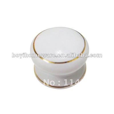 white ceramic knobs round circle ring knobs furniture accessories wholesale and retail shipping discount 100pcs/lot N-2