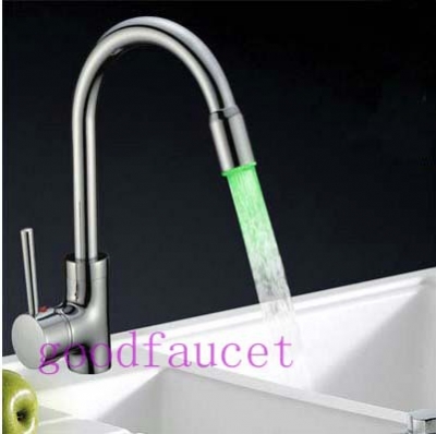 wholesale and retail bathroom / kitchen faucet LED Light vessel sink mixer tap polished chrome hot and cold tap