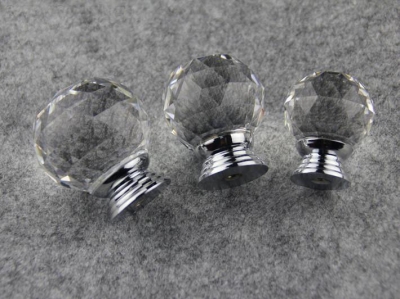 10PCS K9 Clear Crystal Glass Cabinet Drawer Knobs Handle (Diameter: 30MM)