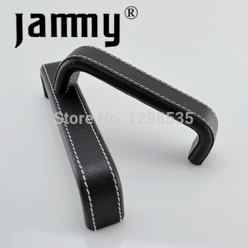 2014 128MM Leather Handles furniture decorative kitchen cabinet handle high quality armbry door pull