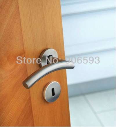 6pairs free shipping Modern stainless steel classic camber door handle/handle/lever door handle/AISI 304 [Modern style stainless steel door handle-110|]