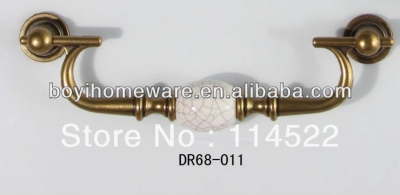 Antique brass door handles and knobs/ drawer pulls/ furniture hardware DR68-011