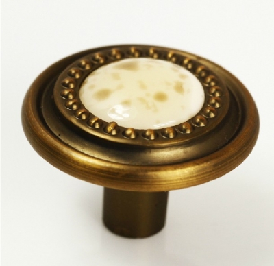 Coffee Golden Cabinet Wardrobe Cupboard Knob Drawer Door Pulls Handles Single hole MBS080-1 [Handles&Knobs-574|]