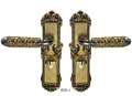 European style real 24k golden color zinc alloy handle door lock 58 All copper lockset for indoor room