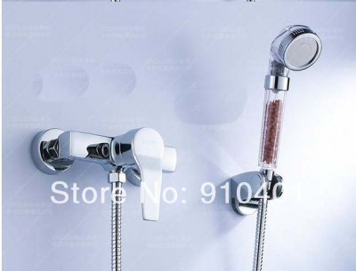 Wholesale And Retail Promotion Bathroom Luxury Chrome Rain Shower Faucet Set Bathtub Mixer Tap Single Handle [Chrome Shower-2034|]